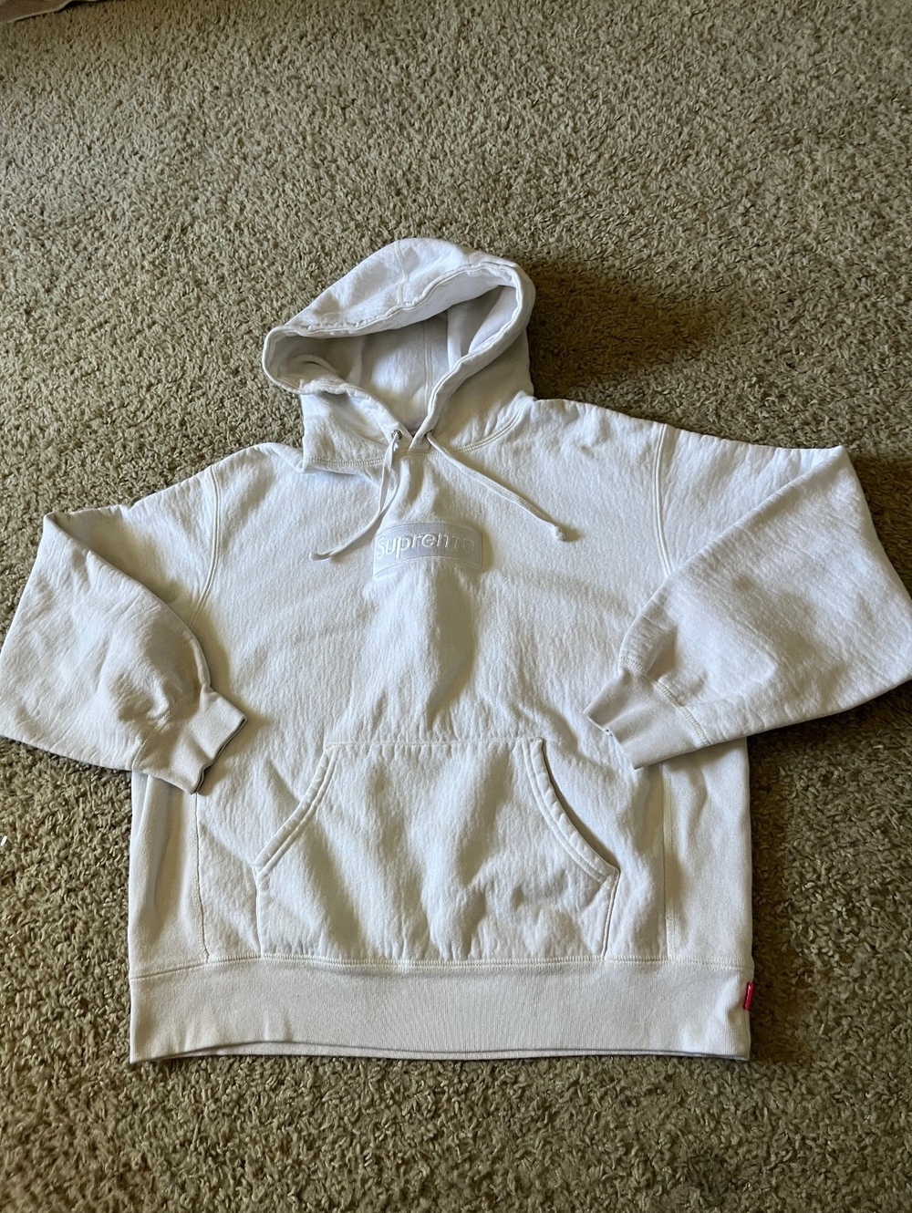 Supreme White Box Logo Hoodie Small